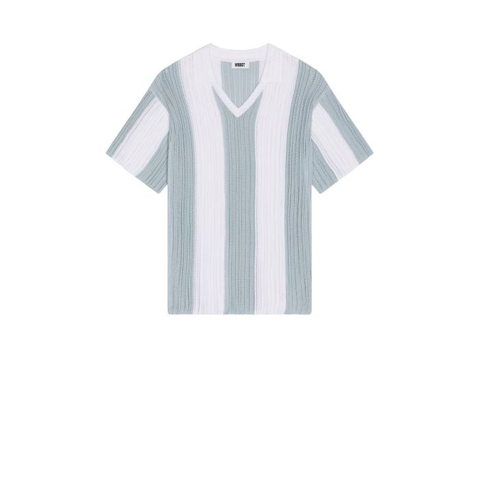 Krost 【 Oversized Soccer Jersey Men White & Light Blue 】 Soccer サッカー ジャージ メンズファッション トップス ニット セーター メンズ 白色 ホワイト 青色 ブルー