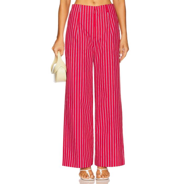 Line \u0026 Dot 【 Claudine Pants Women Red 】 レディース Red 赤・赤いこと