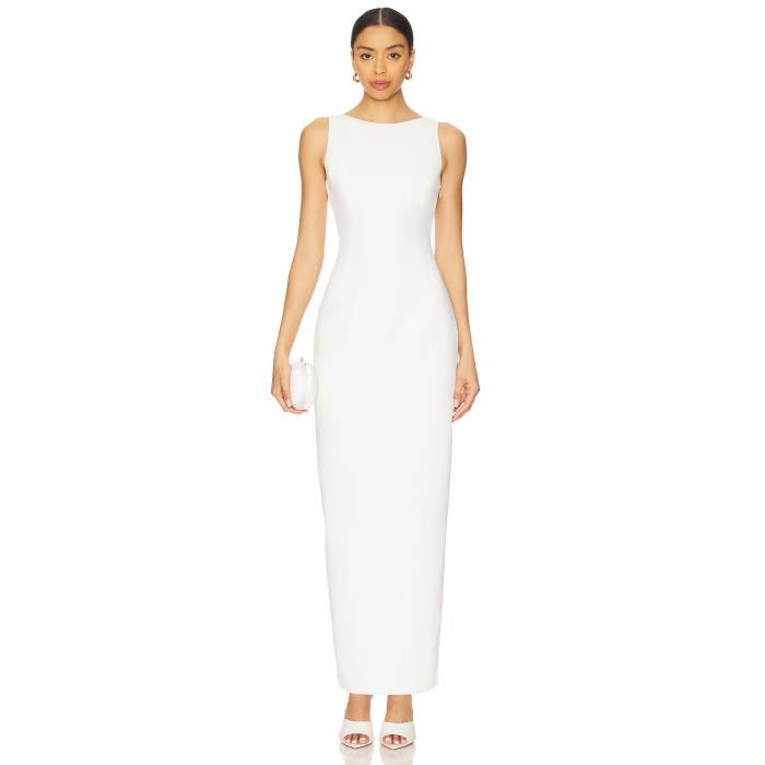 アマンダアプリチャード Amanda Uprichard 【 Marbella Maxi Dress Women Ivory 】 御召しもの レディース 象牙色