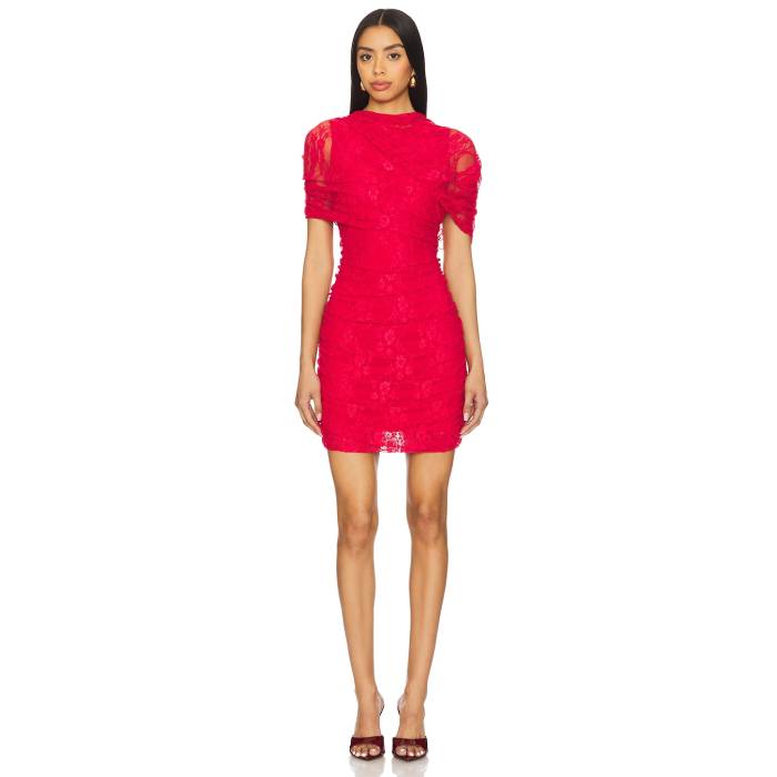 アマンダアプリチャード Amanda Uprichard 【 Evianna Dress Women Red 】 ドレス レディースファッション ドレス レディース Red 赤・レッド