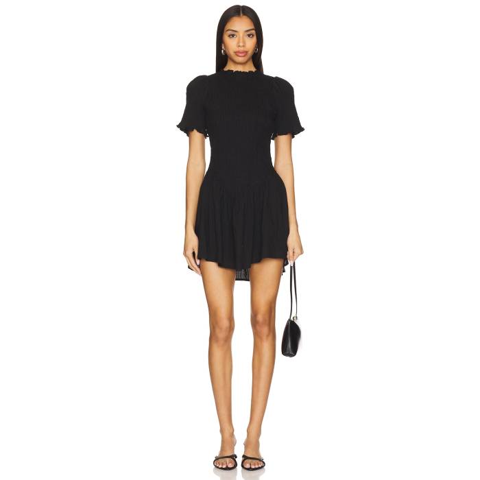 Apres Studio 【 Ruched Mini Dress Women Black 】 ドレス レディースファッション ドレス レディース 黒色 ブラック