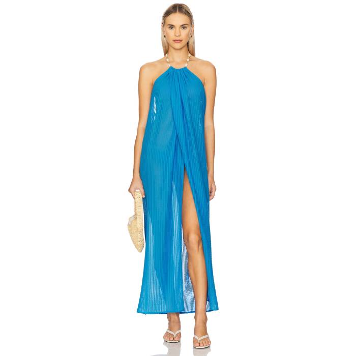 Vix Swimwear 【 Cloe Long Cover Up Dress Women Beach Front 】 お召しもの レディース ドレス-レディースファッション