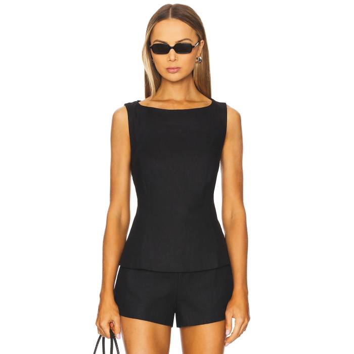 フェイスフルザブランド Faithfull The Brand 【 Ana Top Women Black 】 レディース 黒いこと 黒いこと