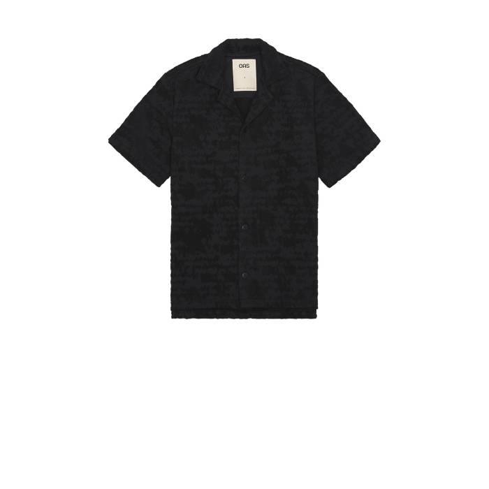 Oas 【 Night Lagoon Cuba Terry Shirt Men Blue 】 ナイト メンズファッション トップス カジュアルシャツ メンズ 青色 ブルー