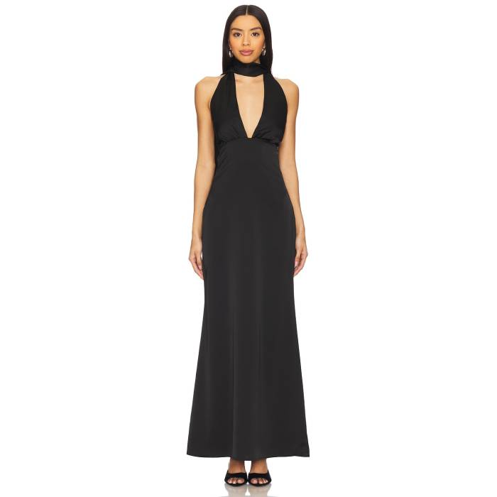Superdown 【 Bethany Halter Gown Women Black 】 レディースファッション ドレス レディース 黒色 ブラック