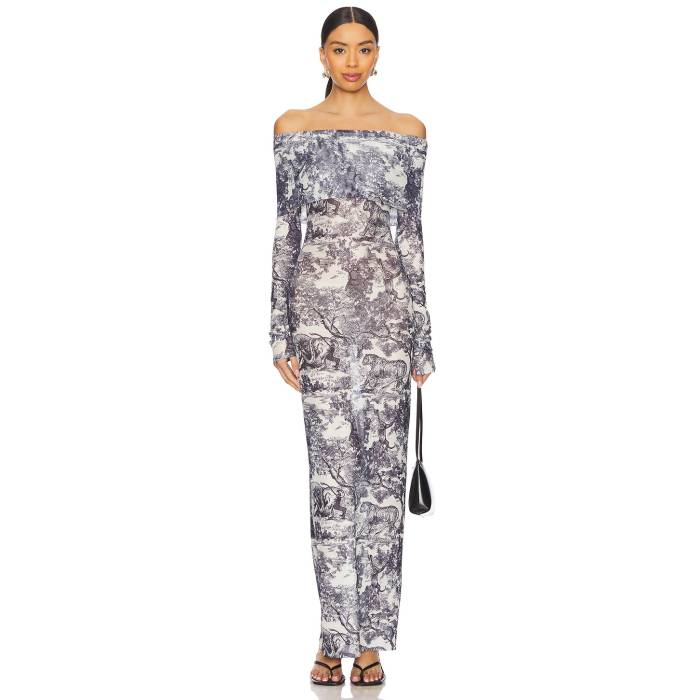 Superdown 【 Karasi Maxi Dress Women Navy & White 】 ドレス レディースファッション ドレス レディース 紺色 ネイビー 白色 ホワイト