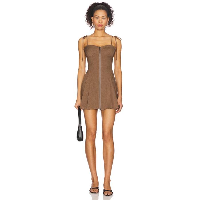Superdown 【 Elanor Mini Dress Women Brown 】 ドレス レディース 茶色 ブラウン｜スニケス