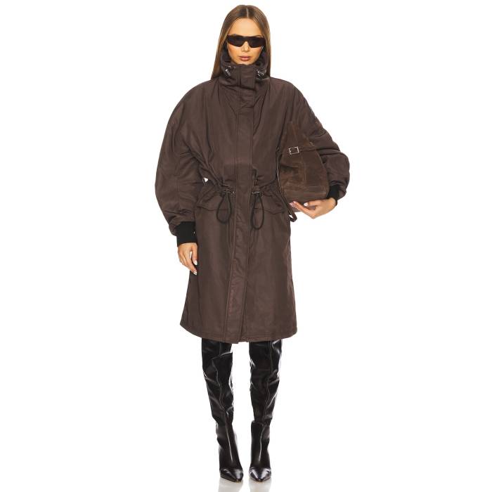 ジ・アティコ The Attico 【 Long Coat Women Brown 】 レディースファッション コート ジャケット レディース 茶色 ブラウン