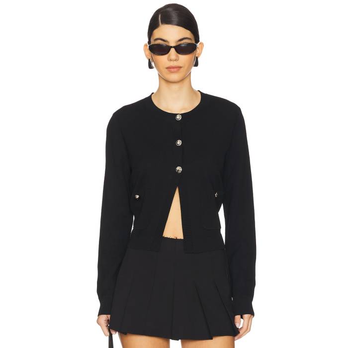 Malbon Golf 【 Charlotte Cardigan Women Black 】 シャーロット カーディガン レディースファッション トップス カーディガン ボレロ レディース 黒色 ブラック