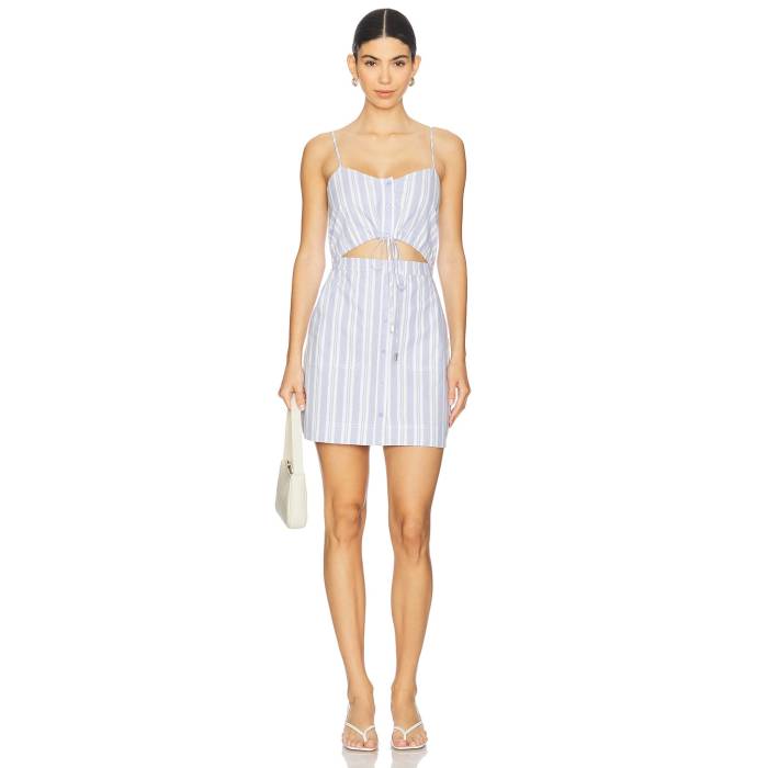 Simkhai 【 Annie Mini Dress Women French Blue Stripe 】 ドレス レディース 青色 ブルー Stripe ストライプ|スニケス