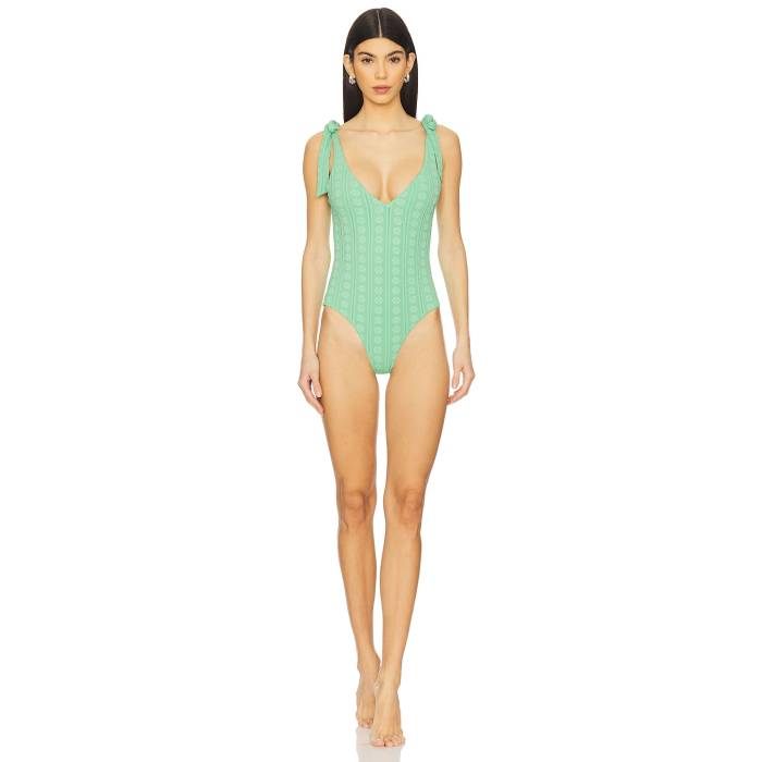 ビーチライオット Beach Riot 【 Alira One Piece Women Sage Bloom Jacquard 】 レディースファッション 水着 レディース