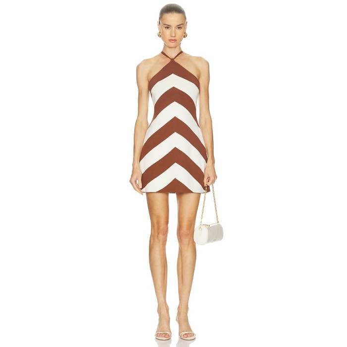 Cult Gaia 【 Nelson Dress Women Large Saddle Stripe 】 お召しもの レディース Stripe 縞模様