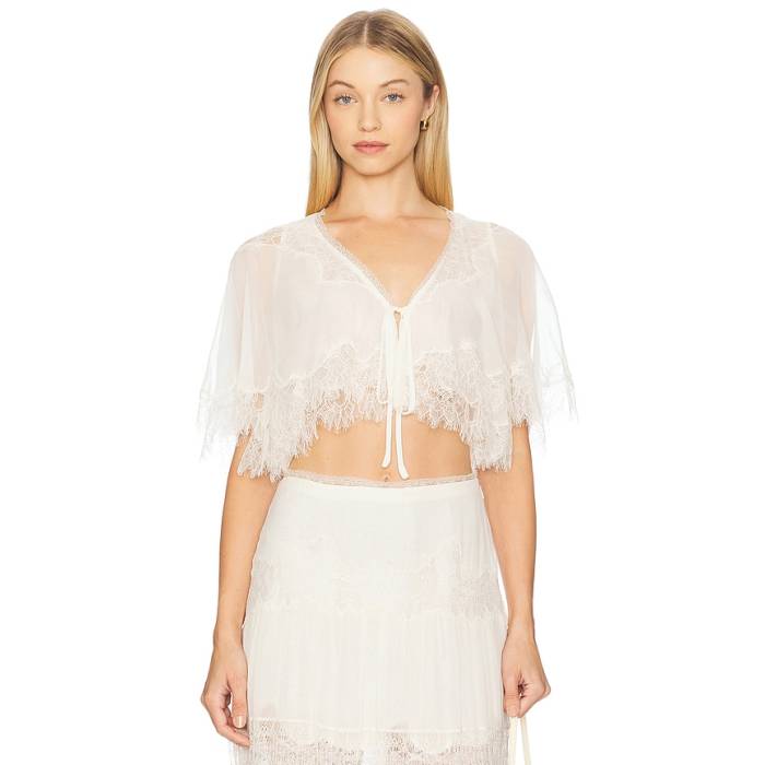 Loveshackfancy 【 Thessia Top Women Ivory 】 レディース 象牙色