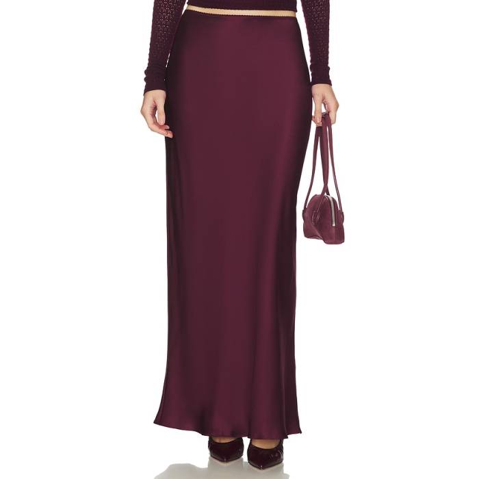 Sablyn 【 Grace Bias Cut Maxi Pull On Skirt Women Bordeaux 】 レディース