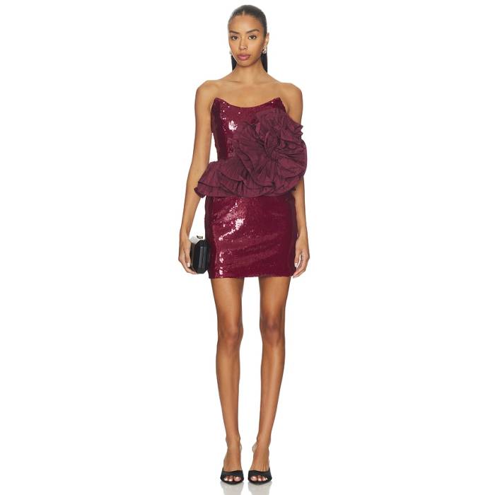 Rebecca Vallance 【 Nero Mini Dress Women Wine 】 御召しもの レディース