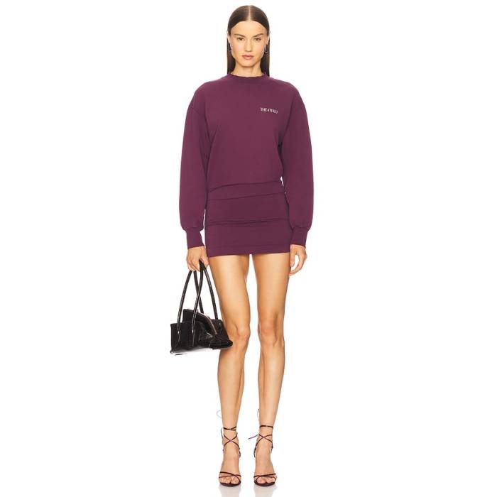 ジ・アティコ The Attico 【 Fleece Mini Dress Women Burgundy 】 フリース 御召しもの レディース ブドウ酒色・バーガンディー