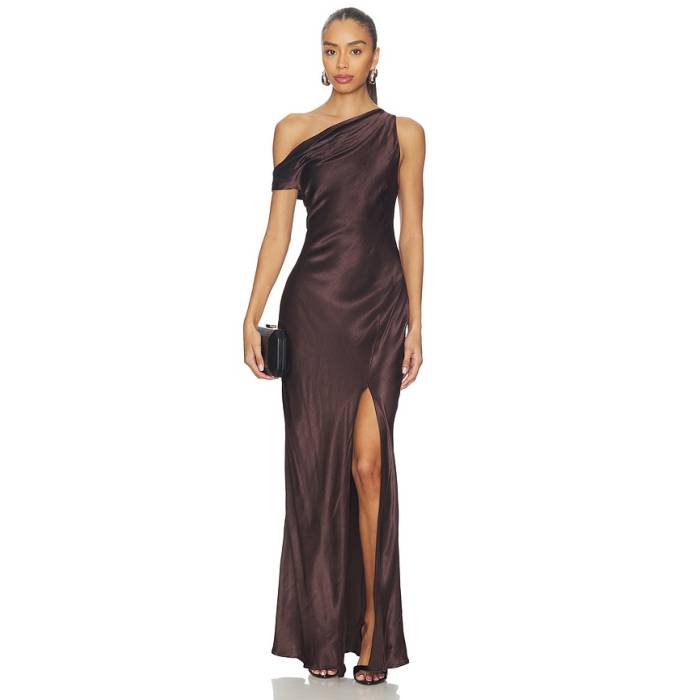Bec + Bridge 【 Sol Asymmetric Dress Women Dark Chocolate 】 お召しもの レディース