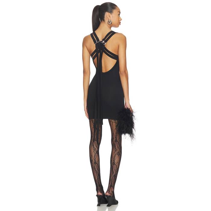 ジ・アティコ The Attico 【 Belted Mini Dress Women Black 】 お召しもの レディース 黒いこと 黒いこと