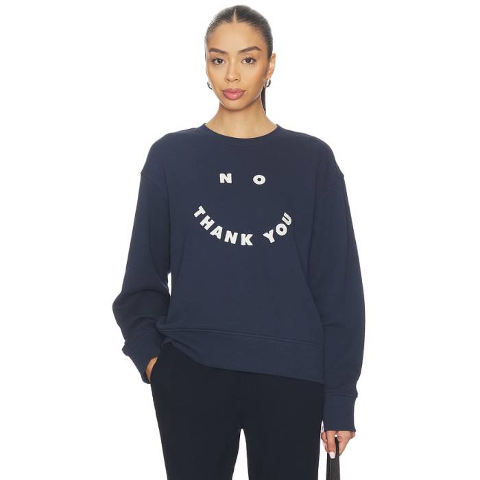 Sold Out Nyc 【 The No Thank You Sweatshirt Women Navy 】 汗水 調教師 レディース 紺色 米国海軍