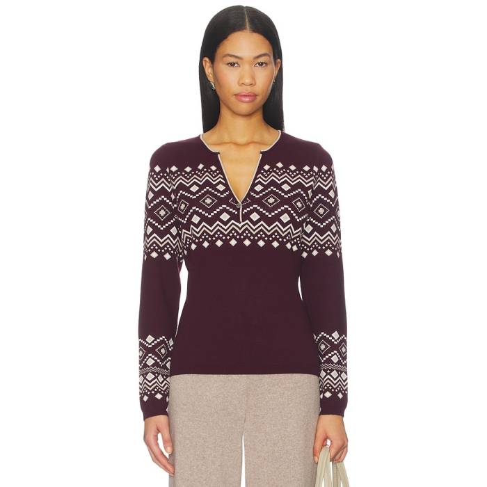Alp N Rock 【 Yvette Ii Henley Sweater Women Dark Cherry 】 ヘンリー 調教師 レディース