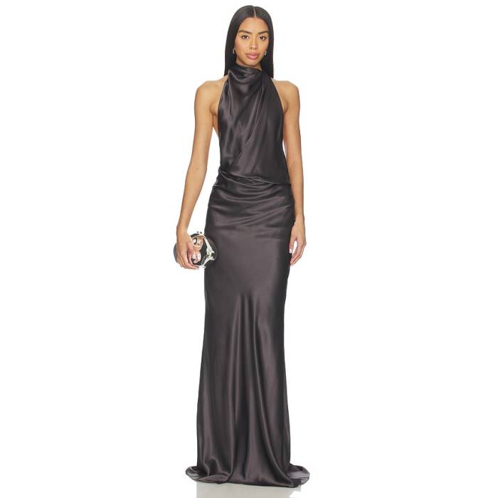 The Sei 【 Halter Drape Bias Gown Women Carbon 】 レディース 炭素