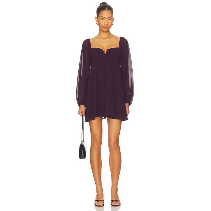 アマンダアプリチャード Amanda Uprichard 【 Carrie Dress Women Black Cherry 】 お召しもの レディース 黒いこと 黒いこと