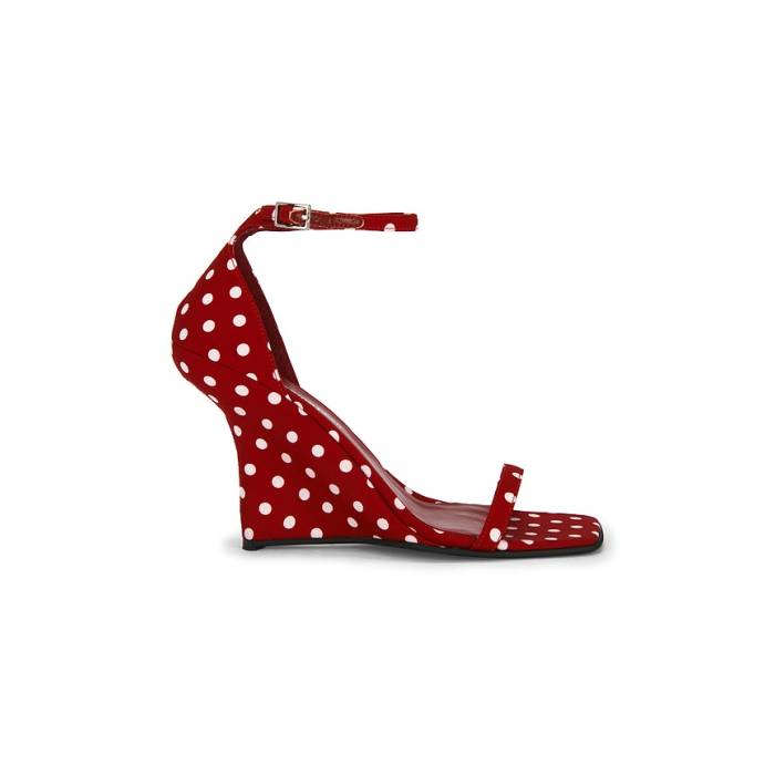 ジェフリーキャンベル Jeffrey Campbell 【 Fermi Sandal Women Red White Dot 】 レディース Red 赤・赤いこと 白いこと 白いこと