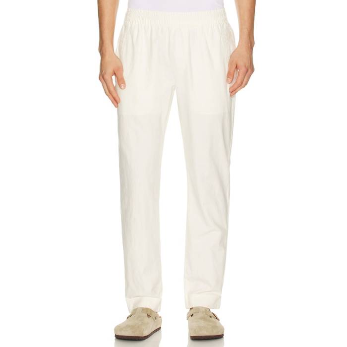 オニア Onia 【 Linen Cotton Stretch Cuff Pant Men Egret 】 ズボン下 メンズ