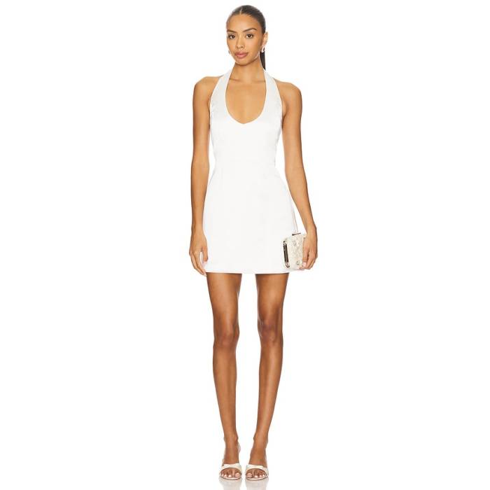 Nookie 【 Sabine Satin Mini Dress Women White 】 サテン ドレス レディース 白色 ホワイト｜スニケス