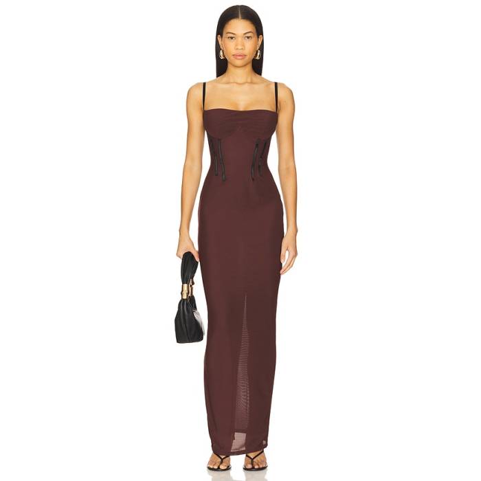 Nookie 【 Allegra Maxi Dress Women Cocoa 】 アレグラ 御召しもの レディース