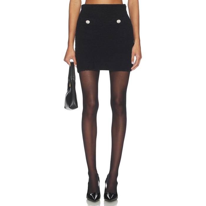 Self-Portrait 【 Black Knit Mini Skirt Women Black 】 黒色 ブラック ニット レディース 黒色 ブラック|スニケス