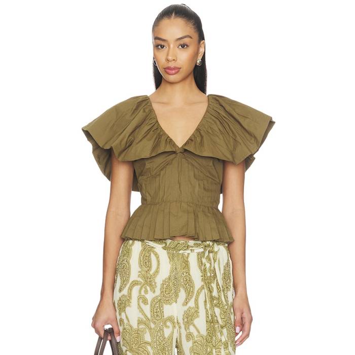 Scarlett Poppies 【 Sagar Top Women Olive Green 】 レディース olive オリーブ green 緑・緑であること