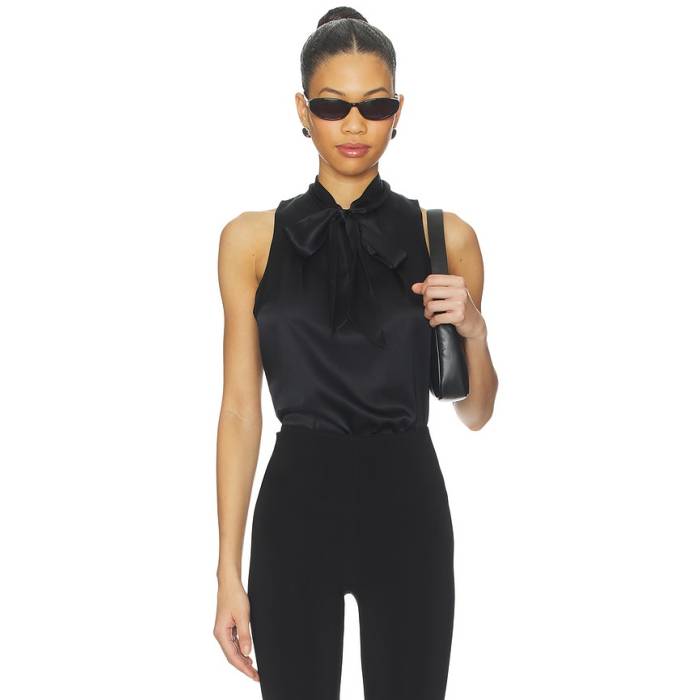 フルールドゥマル Fleur Du Mal 【 Silk Blouson Bodysuit Women Black 】 上半身背広 レディース 黒いこと 黒いこと