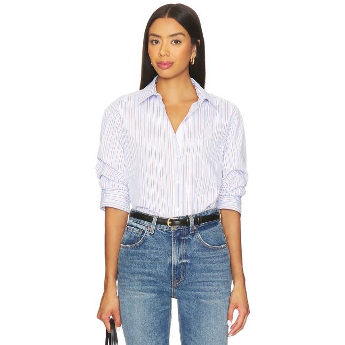 Brochu Walker 【 Pia Shirt Women Oxford Stripe 】 レディース オックスフォード Stripe 縞模様