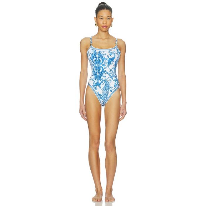 L\u0027agence 【 Remi One Piece Swimsuit Women Blue 】 海水着 レディース 青碧 青碧