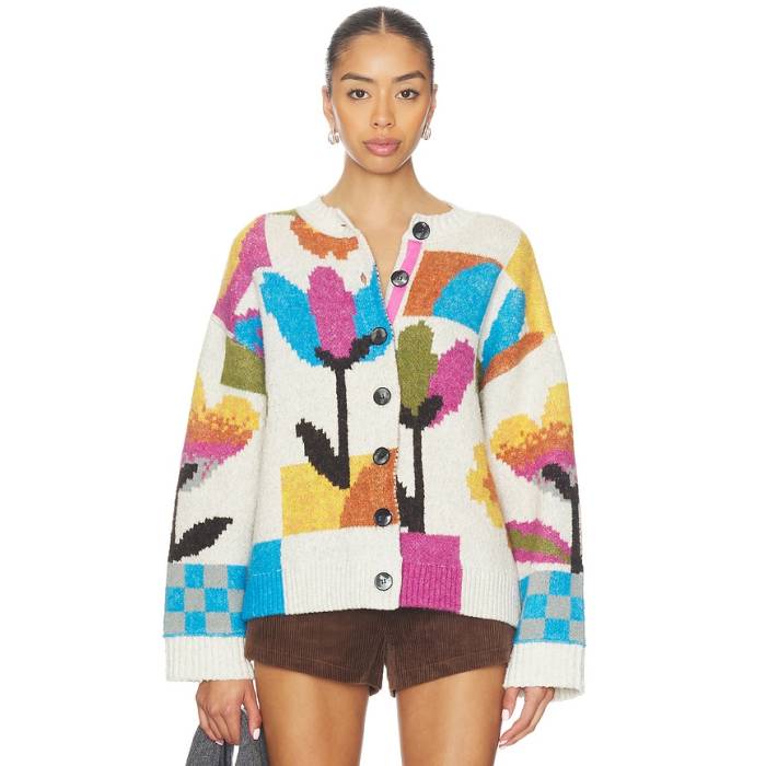 フリーピープル Free People 【 Tulip Whirl Cardigan Women Ivory Combo 】 ジレー レディース 象牙色