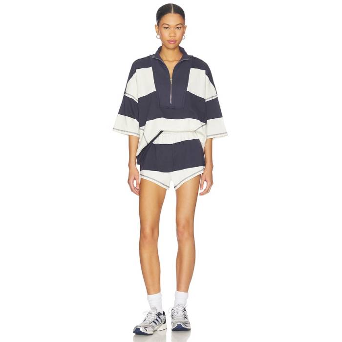 フリーピープル Free People 【 X Fp Movement Retro Rugby Pullover Women Midnight Navy 】 レトロ ラガー レディース 紺色 米国海軍