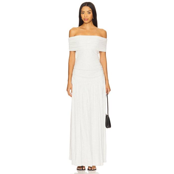 ライオネス Lioness 【 Field Of Dreams Maxi Dress Women Soft Grey 】 Field 活動の領域 お召しもの レディース 薄墨色 薄墨色
