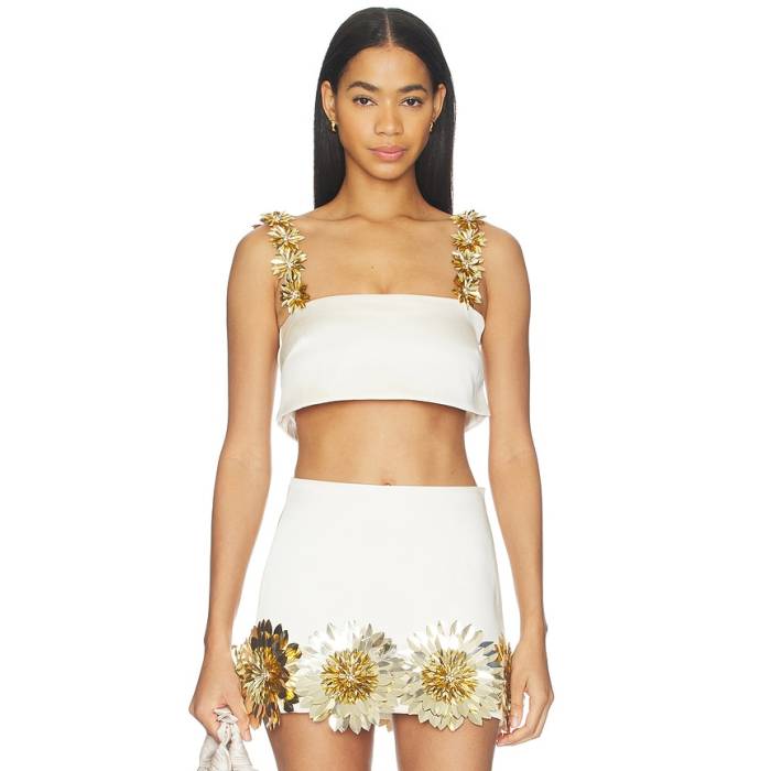 Retrofete 【 Sinead Top Women Cream \u0026Amp; Gold 】 レディース 皮膚軟化剤 ゴールド