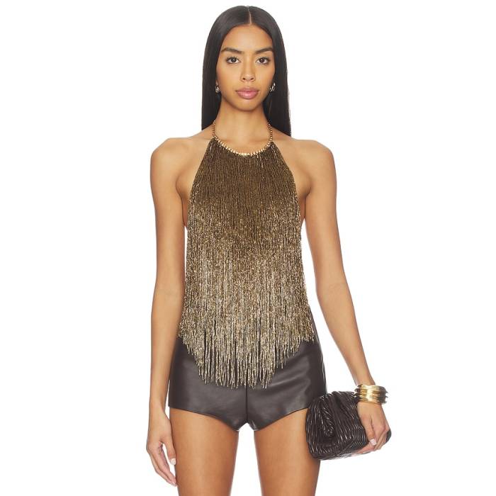 Retrofete 【 Sable Fringe Top Women Bronze \u0026Amp; Gold 】 レディース 銅・ブロンズ ゴールド