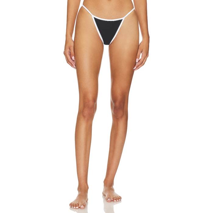 Superdown 【 Gianna Bikini Bottom Women Black \u0026Amp; White 】 ズボン ボトムス レディース 黒いこと 黒いこと 白いこと 白いこと