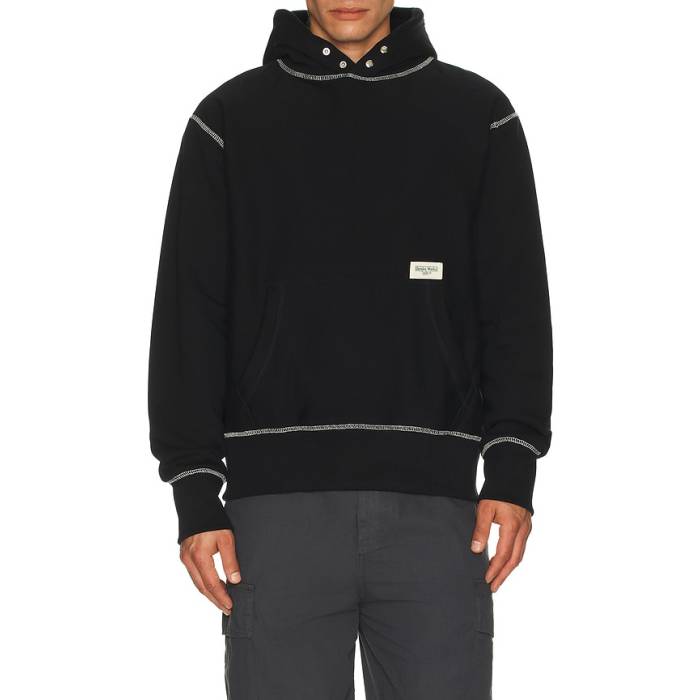 Service Works 【 Contrast Stitch Hoodie Men Black 】 フーディー パーカー メンズ 黒いこと 黒いこと