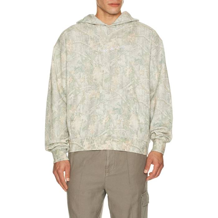 Museum Of Peace And Quiet 【 Wordmark Camo Distressed Hoodie Men Camouflage 】 家鴨柄 フーディー パーカー メンズ