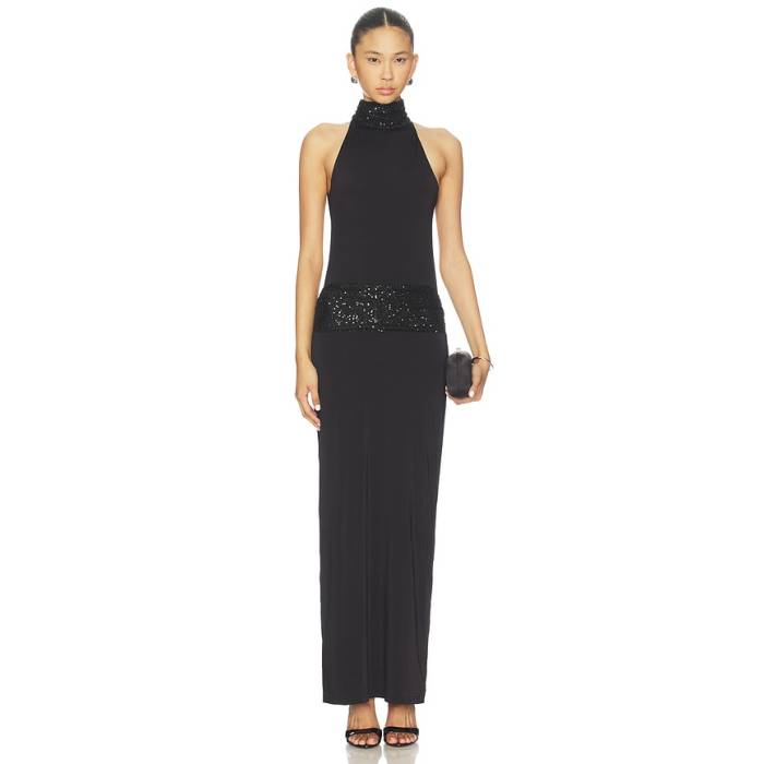 Superdown 【 Sabriana Gown Women Black 】 レディース 黒いこと 黒いこと