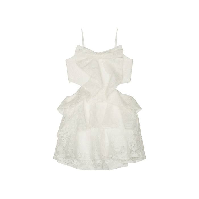 バルドー お坊っちゃん Bardot Junior 【 Tulip Lace Bow Dress Girls Orchid White 】 御召しもの お坊っちゃん キッズ 白いこと 白いこと