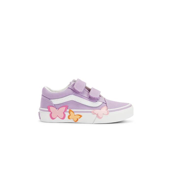 ヴァンズ Vans 【 Kids Old Skool V Butterfly Girls Soft Orchid 】 ジュニア キッズ|スニケス