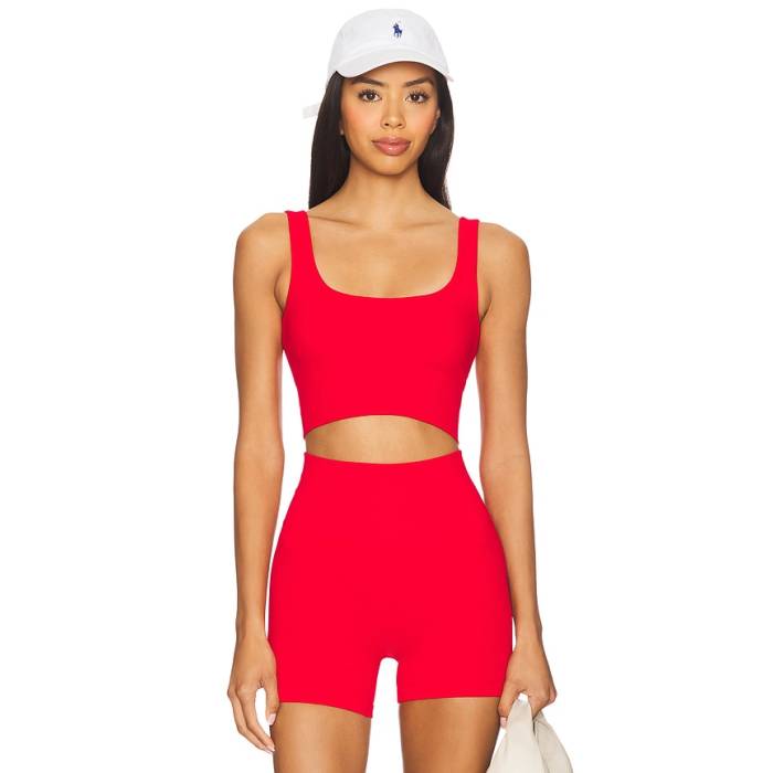 Wellbeing + Beingwell 【 Stretchwell Wren Tank Women Lava Red 】 貯蔵タンクいの一番 レディース Red 赤・赤いこと