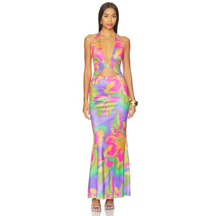 Runaway The Label 【 Halston Maxi Dress Women Diaz Iris 】 お召しもの レディース レディースファッション-ドレス