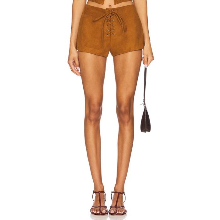 Lovers And Friends 【 Noella Faux Suede Short Women Camel 】 スエード・スウェード レディース camel 駱駝
