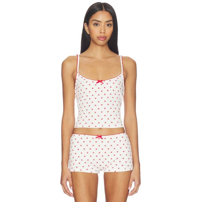 Kat The Label 【 Hugo Singlet Tank Top Women Heart Print 】 Singlet シングレット 貯蔵タンクとっ始め レディース